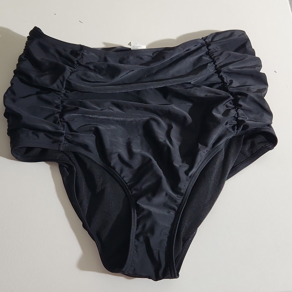 COCOSHIP Bikini Bottoms Swimsuit Size 16 Black